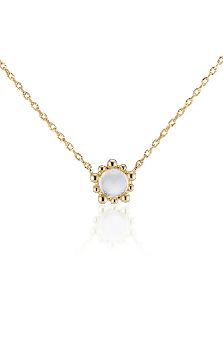 White Topaz Flower Pendant Necklace | Nordstrom Rack