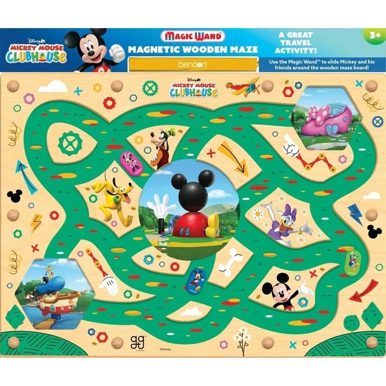 Disney Junior Mickey Mouse Funhouse Magnetic Wooden Toy Maze Pre-School Play Set, for Child Ages ... | Walmart (US)