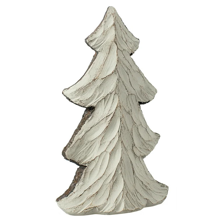 Large Rustic Distressed Off-White Polyresin Tree Tabletop Décor, 11.25 in, by Holiday Time - Wal... | Walmart (US)