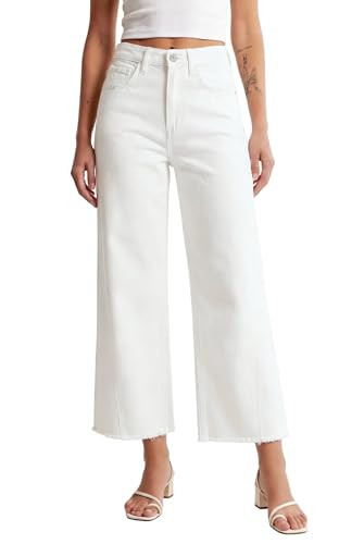 Allimy Women's Wide Leg Jeans 2026 Spring Summer High Waisted Baggy Straight Leg Cropped Pants wi... | Amazon (US)