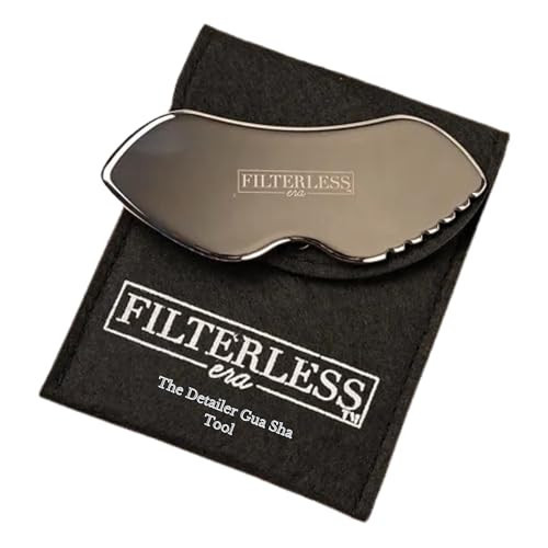 FilterLESS Era The Detailer Stainless Steel Gua Sha Tool | Face Massager & Sculpting Tool for Jawline & Lymphatic Drainage | Amazon (US)