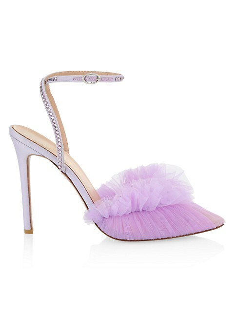 Franca Tulle Embellished Ankle-Strap Pumps | Saks Fifth Avenue