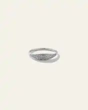 Pave Diamond Slim Signet Ring | Quince