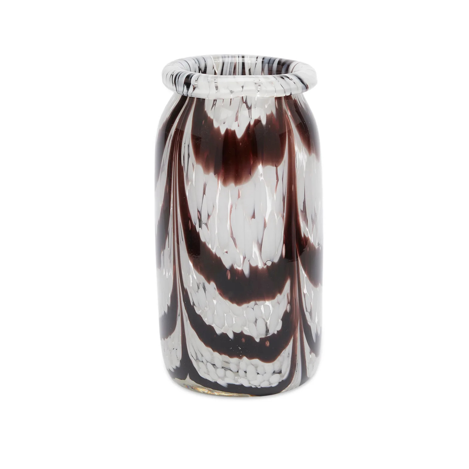 HAY Splash Roll Neck Vase Coffee/White | END. Clothing