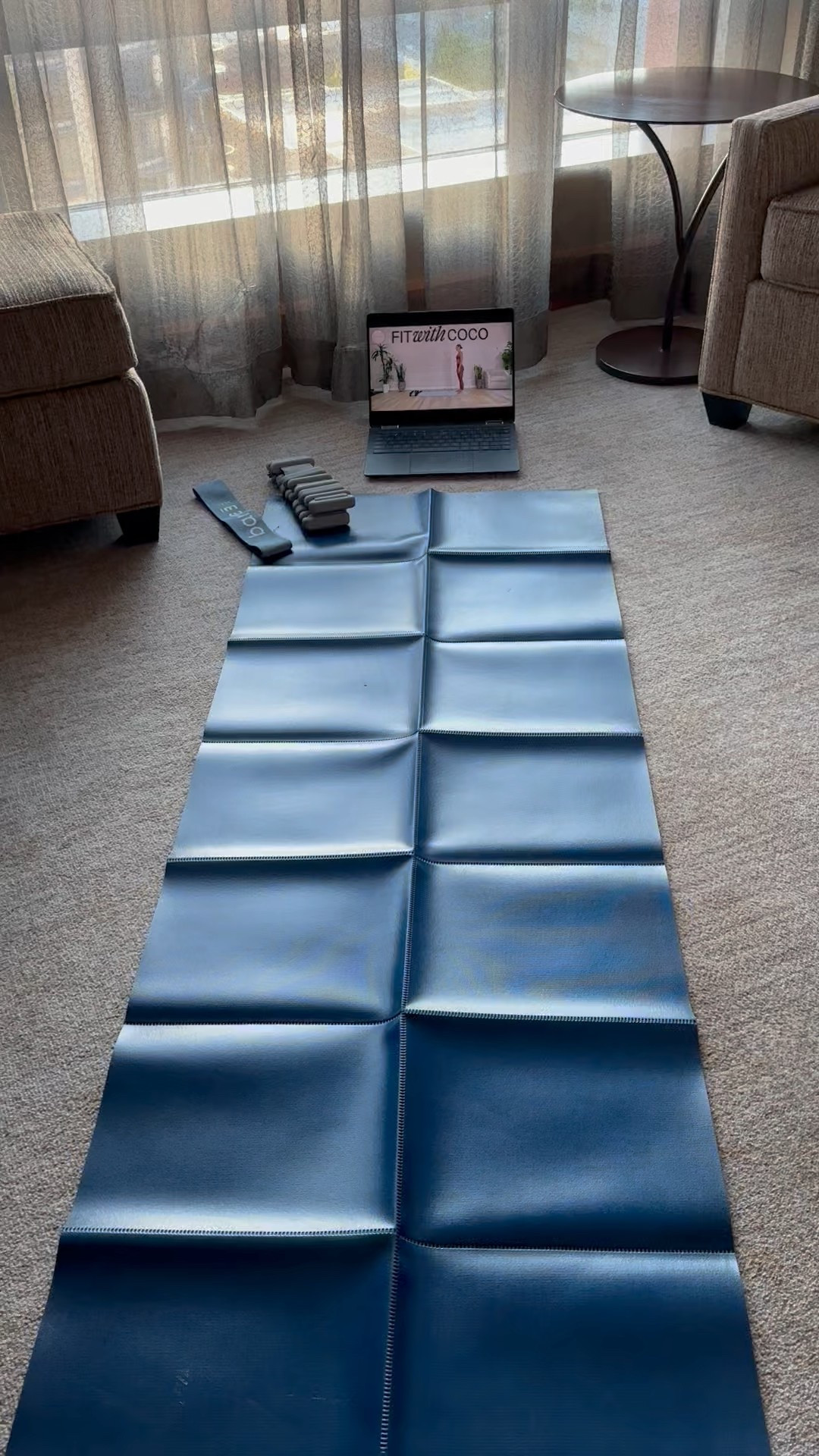 Travel essentials to stay consistent with my workouts - foldable yoga mat, ankle/hand weights and bands.

#LTKActive #LTKTravel #LTKOver40