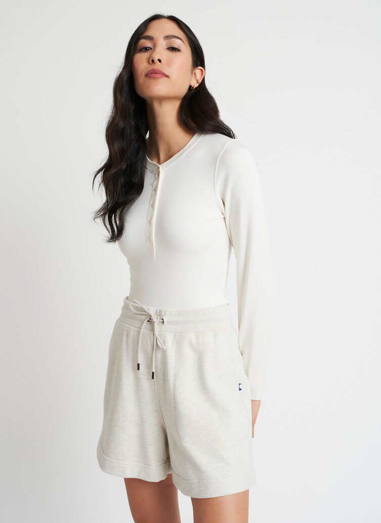 Brushed Henley Long Sleeve Tee | Kit and Ace 