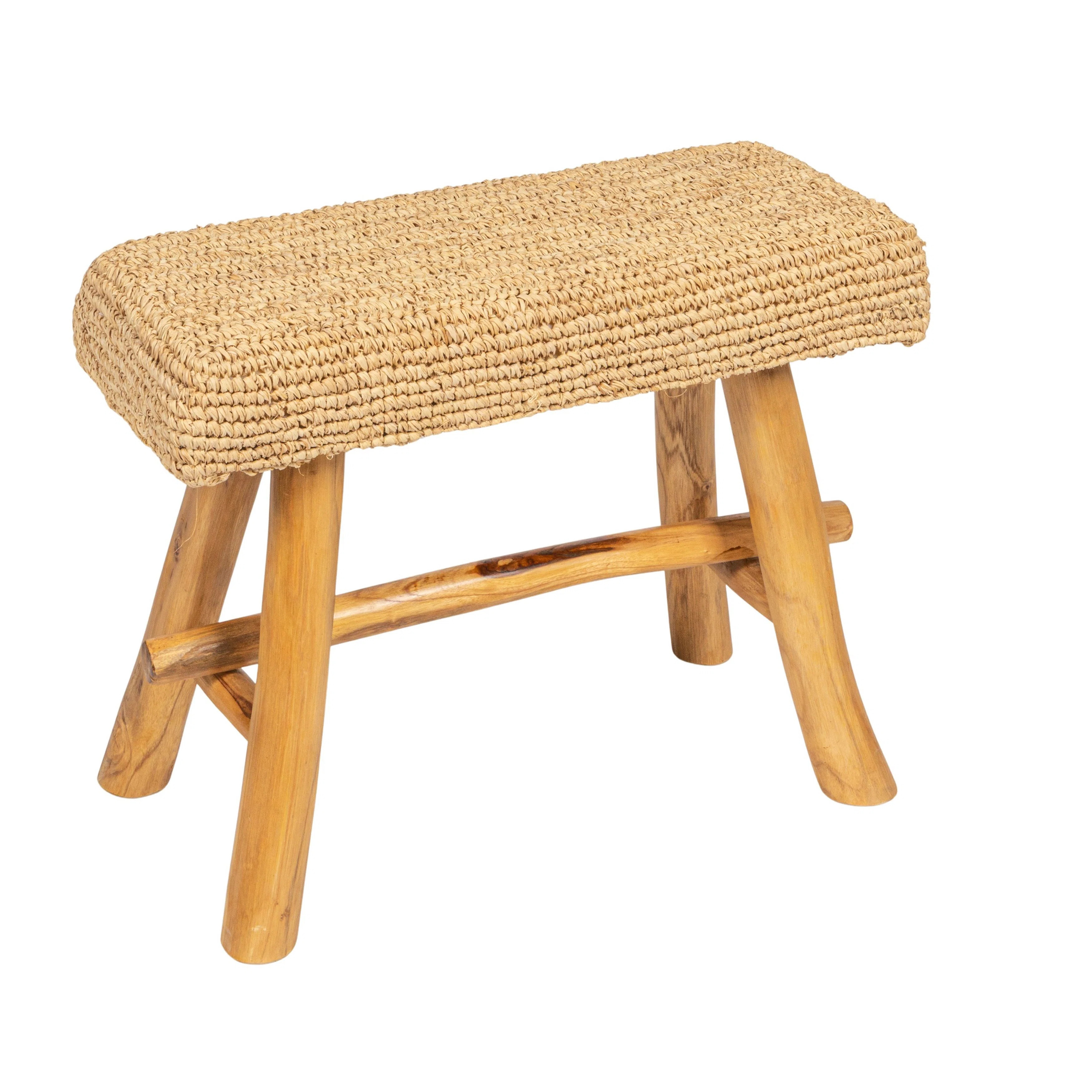Bayou Breeze Carinna 25"L x 18"H Upholstered Stool w Wood Legs & Reviews | Wayfair | Wayfair North America