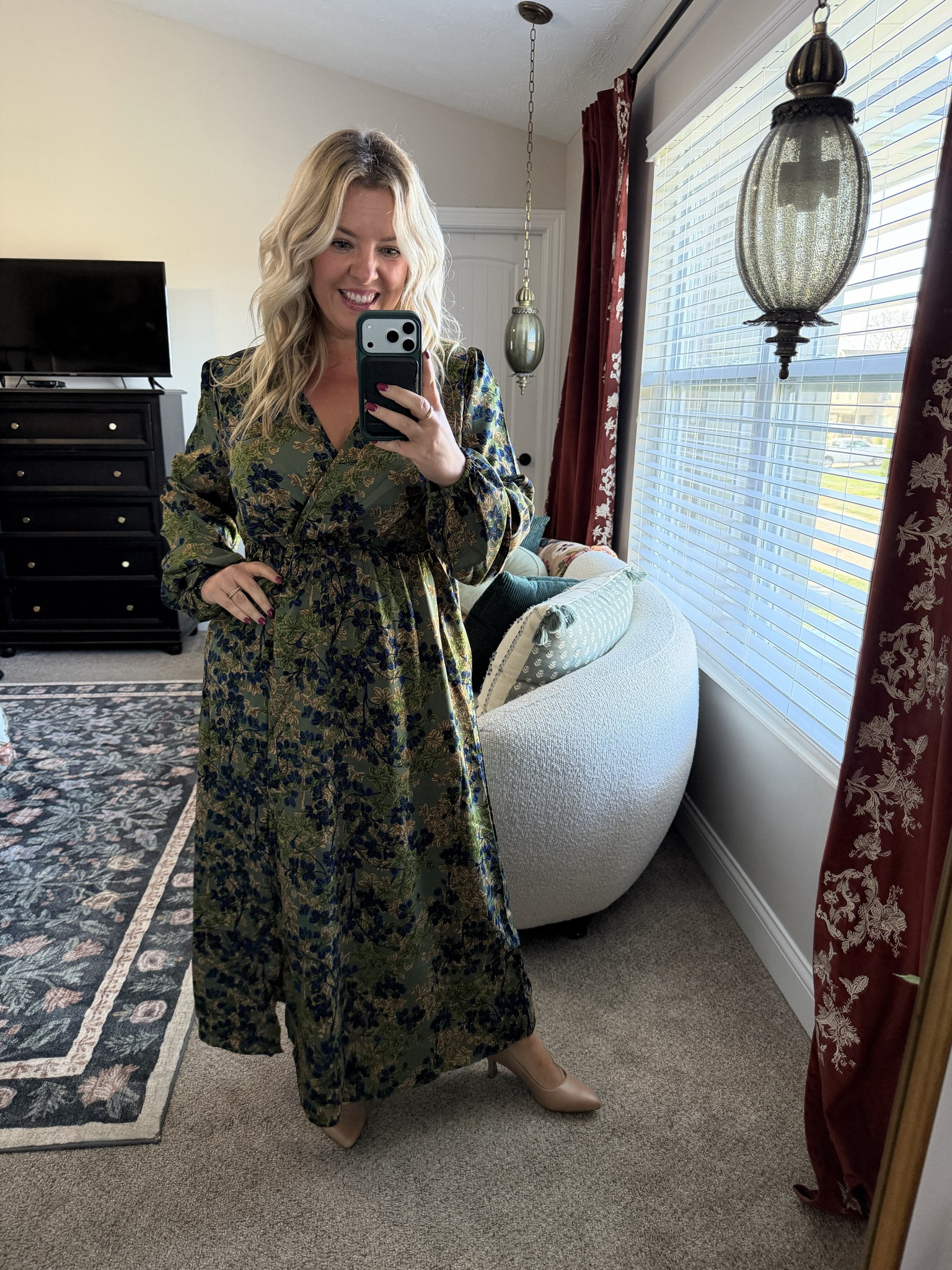 Such an easy to wear maxi dress for the holidays! Wearing my true size large  

#LTKFindsUnder50 #LTKMidsize #LTKPetite