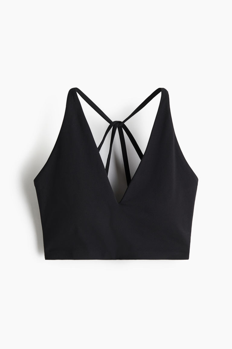 H & M - Light Support Sports bra with SoftMove - Black | H&M (UK, MY, IN, SG, PH, TW, HK)
