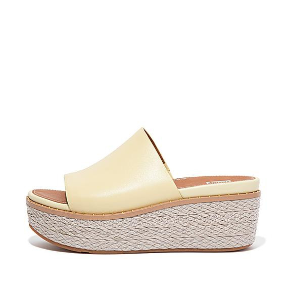 Espadrille Leather Wedge Slides | FitFlop (UK)