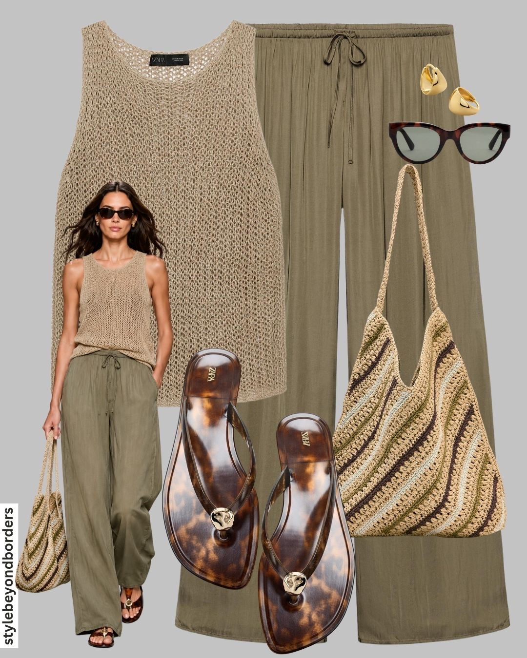 Summer in flowy neutral outfits 🌴🤎



Tags: pointelle knit top, fine knit sleeveless top, khaki flowy trousers, raffia bag, jelly sandals, chic outfit, flowy outfit, neutral outfit, holiday outfit, zara

#LTKsummer #LTKtravel #LTKstyletip