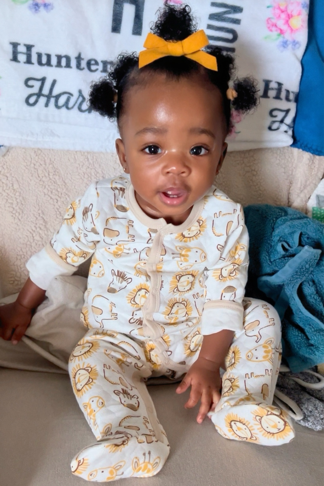 Little Hunter has been doing well and sticking with her hair care routine. I’m still keeping it pretty simple but wanted to share what we do. 

1. We wash each week or as needed and do a deep conditioning.  
2. We moisturize daily with our auto spray bottle with water. I also add aloe Vera gel to maintain moisture. 
3. We seal in moisture with almond oil and take it to her scalp  
4. If we are more dry than normal or after a wash, we use some of the shea moisture hair moisturizer (a little goes a long way). 
5. She sleeps only on satin sheets nightly to keep from friction and dryness. She also has a satin cap. 
6. We detangle only when her hair is wet with conditioner and/or aloe Vera gel from the tips up to the roots with her detailing brush. 
7. We use the baby hair brush and wide tooth comb to part her hair  

These are the biggest parts of her hair routine. While this is 

#LTKBaby #LTKBeauty