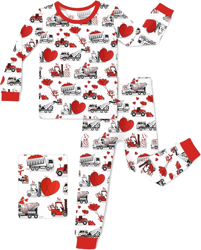 Bamboo Viscose Toddler Pajamas Boys Girls Baby 12M-8Y Pjs Sets Kids 2pcs Snug fit Long-Sleeve Sle... | Amazon (US)