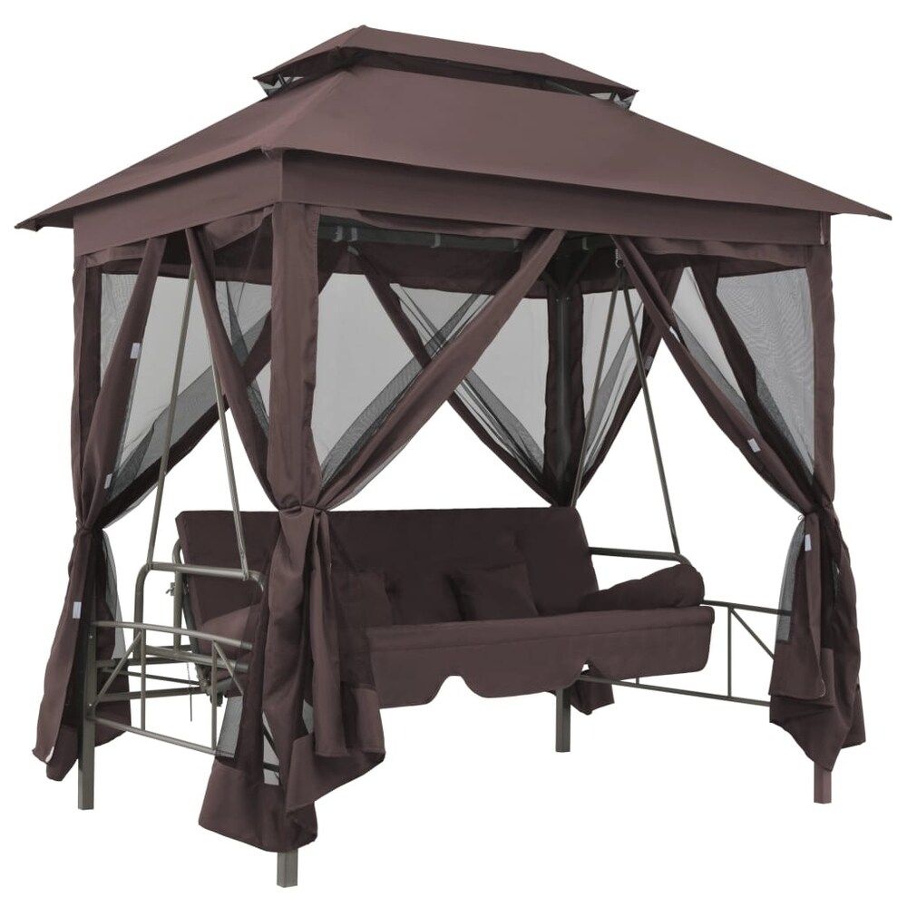 Gazebo Swing Chair Coffee | Bed Bath & Beyond