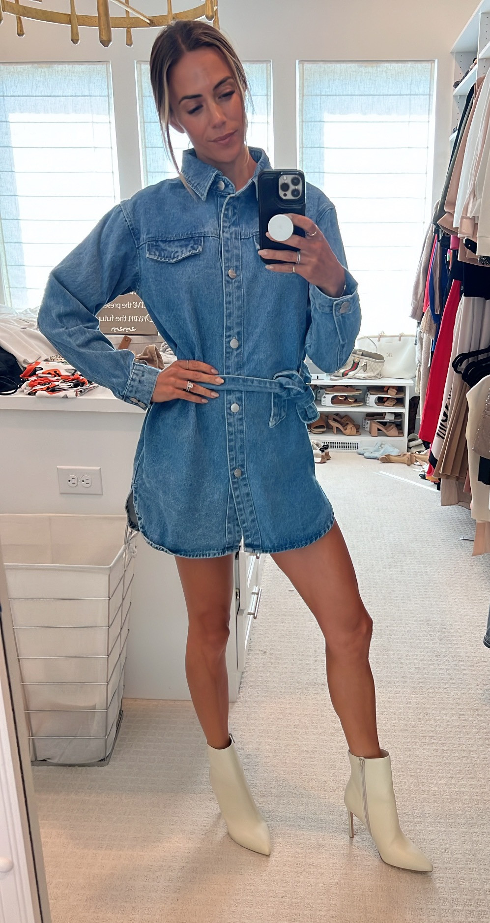 The cutest denim dress! 

 #LTKSeasonal #LTKStyleTip #LTKWorkwear