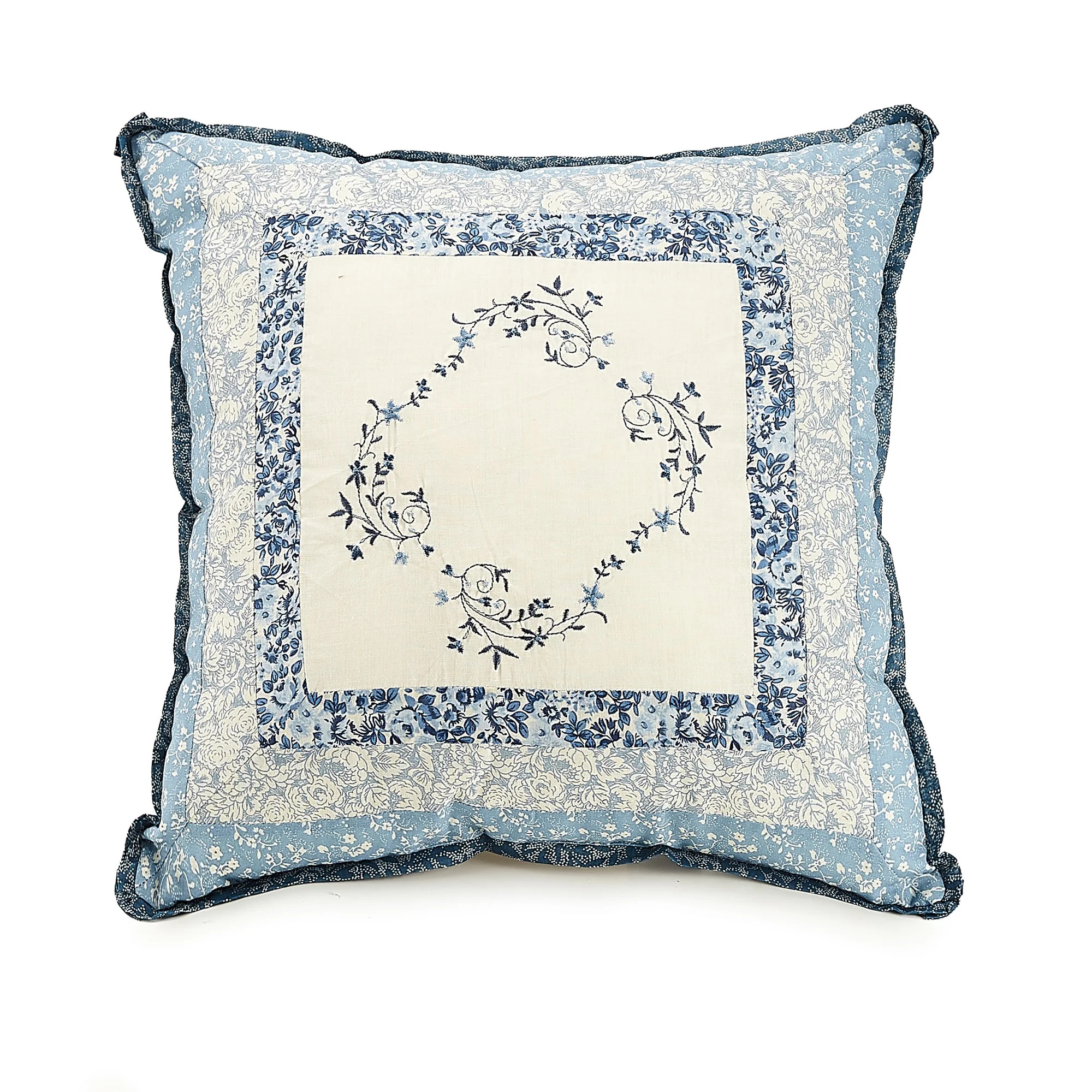 Modern Heirloom Charlotte Embroidered Decorative Pillow, Square | Walmart (US)