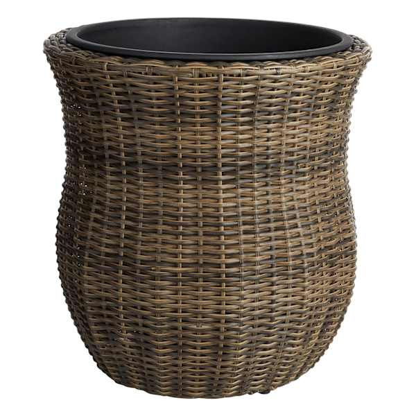 Tulip Shaped Woven Plicker Outdoor Planter, Large | At Home