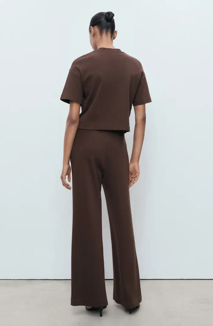 Straight Fit Cotton Blend Pants | Nordstrom