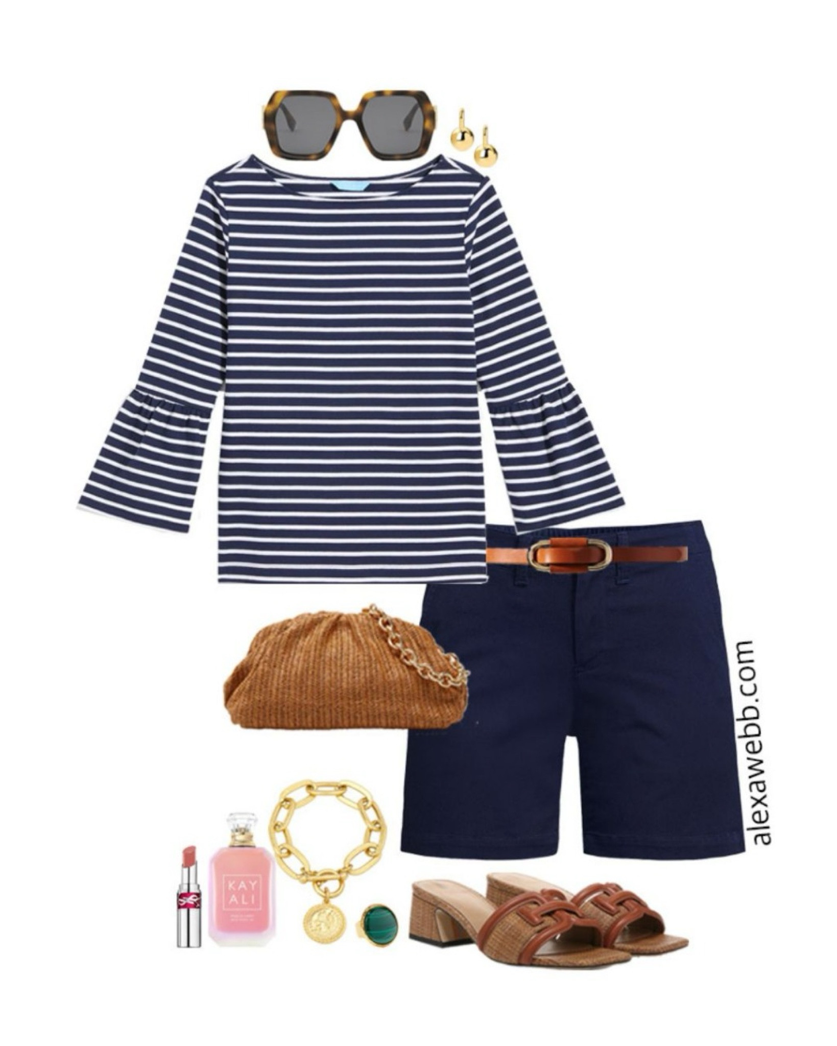 Plus Size Resort Capsule - Part 2 - Plus Size Navy Chino Shorts Outfits - Are you headed somewhere warm this winter? A resort vacation? Well, here is a plus size resort capsule wardrobe. An easy way to pack for your next trip! Alexa Webb #plussize

#LTKPlusSize #LTKTravel #LTKSeasonal