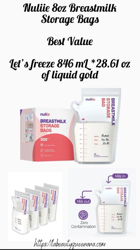 Nuliie 8oz Breastmilk Storage Bags| Best Value| Let’s freeze 846 mL *28.61 oz of liquid gold ♡

Read the entire post on my blog. Link in bio! 
https://labeautyqueenana.com

Series : Exclusively Pumping & Newborn Essentials |🤱🏾👧🏽👧🏽🍼| Intentional Motherhood Essentials & Tips🤱🏾| Exclusively Pumping & Newborn Essentials | Breastfeeding & Bottle Nursing Tips 🍼| 12 Weeks Postpartum ♡

Xoxo LaBeautyQueenANA ♡

Psalm 23 26 27 35 51 91🇨🇲

🍼
🤱🏾
👧🏽
👧🏽
🤰🏽
👨‍👩‍👧‍👧

#LTKbaby #LTKfamily #LTKbump