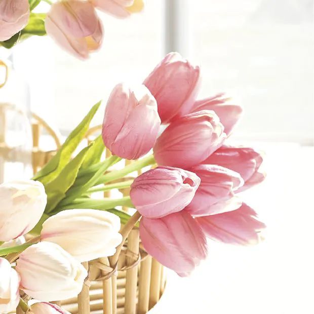 Real Touch Tulip Bouquet Bundle | Antique Farm House