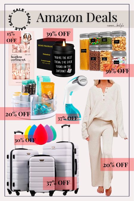 amazon deals / daals of the day / amazon finds / amazon essentials / amazon candle for valentines / amazon pantry organizers / amazing lounge/ matching set / amazon suit cases / heartless curls 

#LTKsalealert #LTKFind #LTKSeasonal
