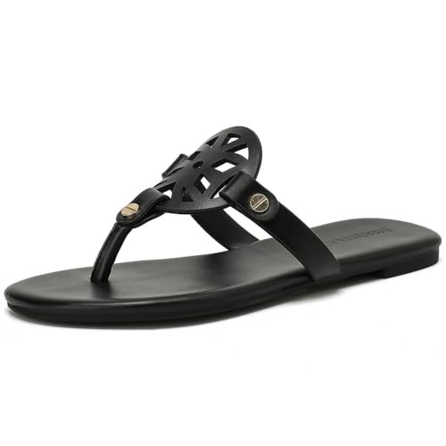 Women's Dressy FlipFlops Comfy Flat Thong Sandals Cute Summer Beach Slides | Amazon (US)