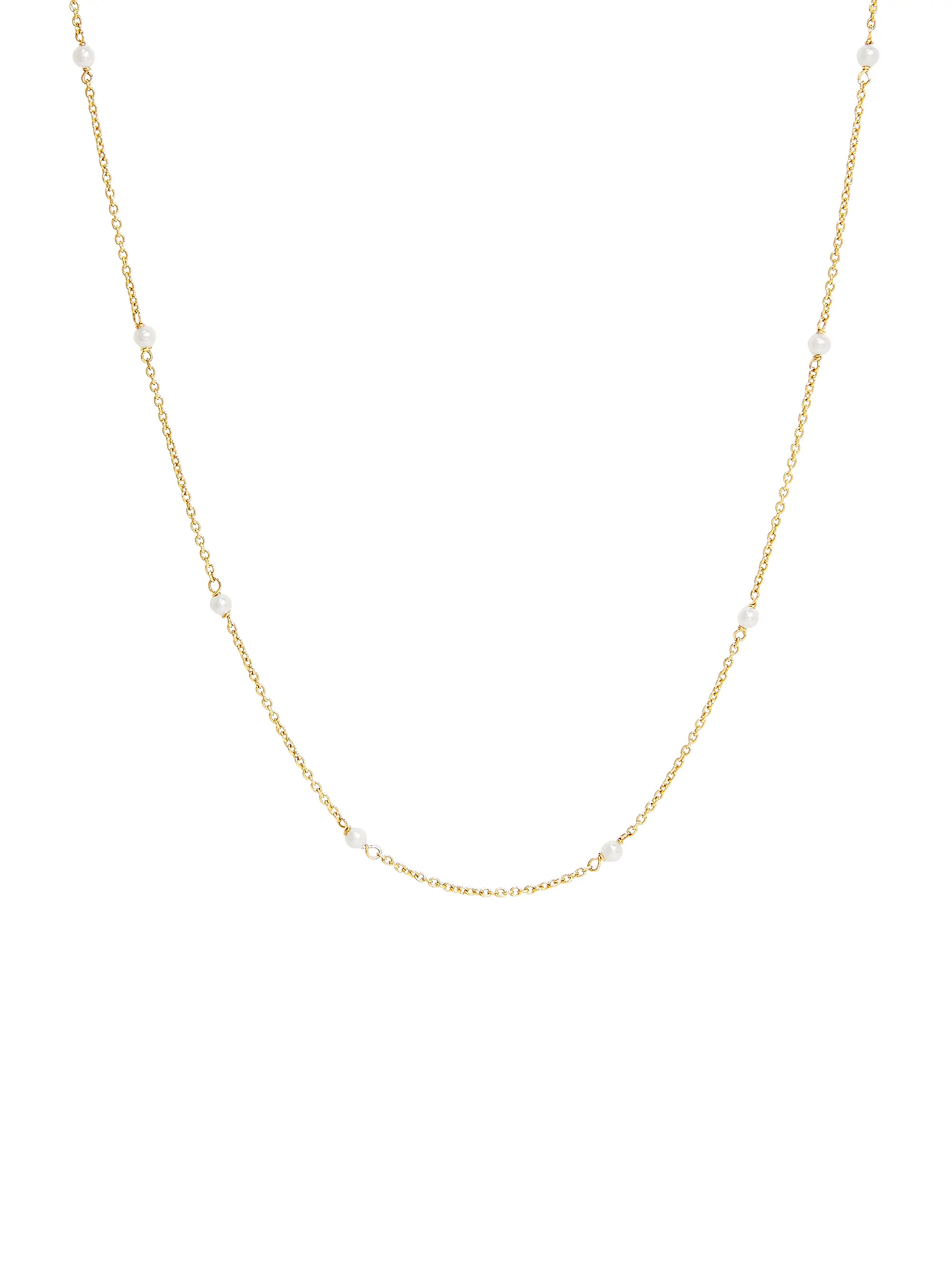 Laurel 14K Yellow Gold & Freshwater Pearl Chain Necklace | Saks Fifth Avenue
