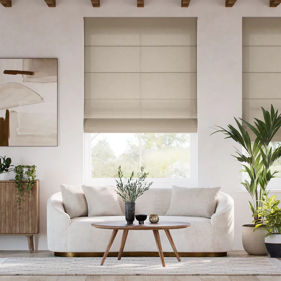 Roman Shades - Coastal Light Filtering Roman Shades | SelectBlinds.com | Select Blinds