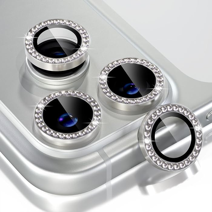 Choiche Compatible for iPhone 17 Pro/iPhone 17 Pro Max Camera Lens Protector Bling, 9H Tempered G... | Amazon (US)
