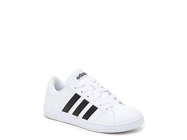 adidas Baseline Sneaker - Kids' - Girl's - White/Black | DSW