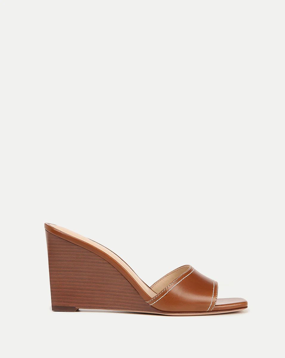 Ellen Wedge Sandal in Caramel | Veronica Beard | Veronica Beard