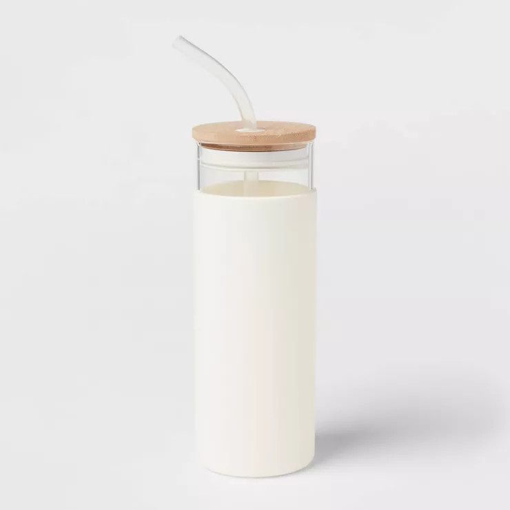 16.9oz Glass Straw Tumbler with Silicone Sleeve - Opalhouse™ | Target