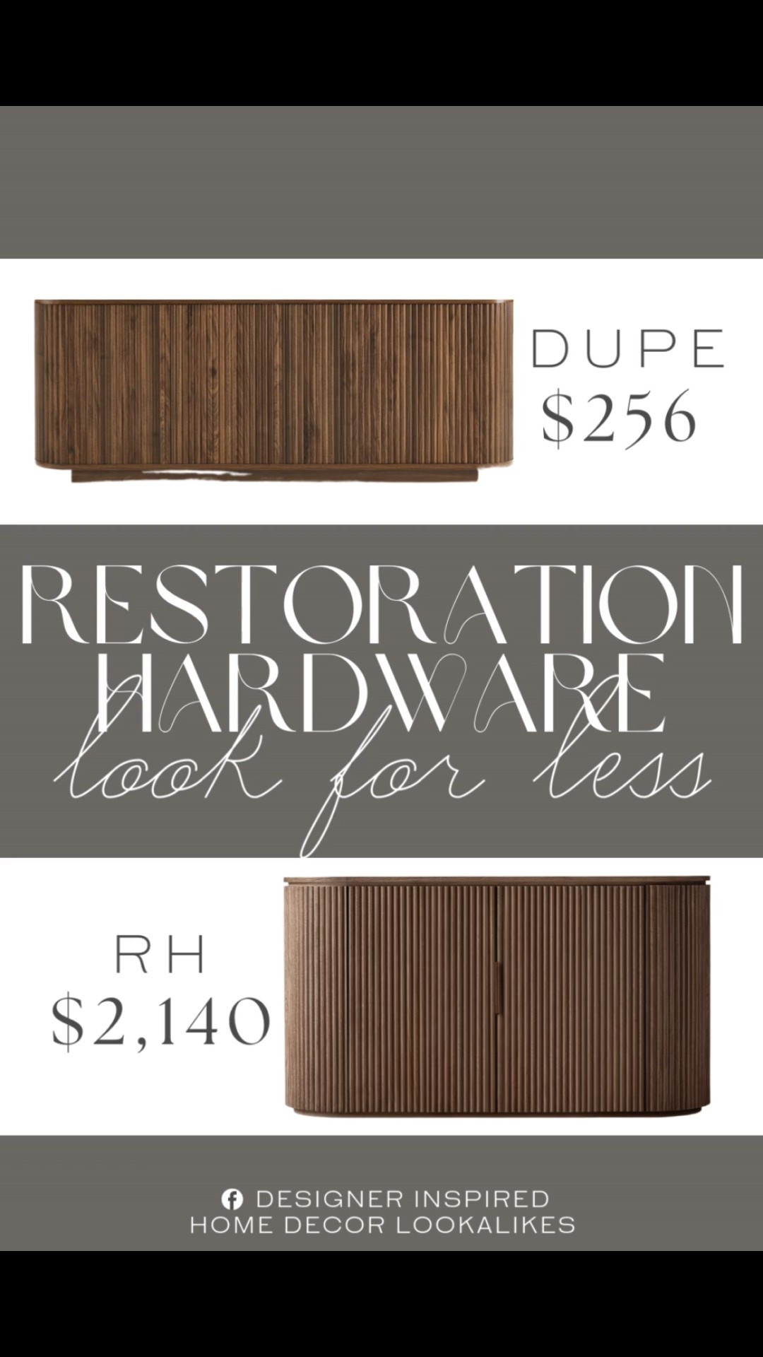 Inspired by Restoration Hardware Double Door Sideboard. Modern Sideboard Cabinet. Fluted Wood Sideboard. Minimalist Storage Credenza. Solid Wood Sideboard. Media Console Cabinet. Living Room Storage Console. 

Home more affordable option find copy cat similar look for less budget friendly affordable cheap cheaper beautiful pretty. Clearance sale coupon code discount code promo code luxury lookalike look a like Inspo inspiration inspired by idea ideas Love like these? I share multiple every day in my FB group.
#restorationhardwareinspired #sideboardcabinet #moderncredenza #storagesolution #woodfurniture #furnitureinspo #woodsideboard #furniturefinds

#LTKHome
