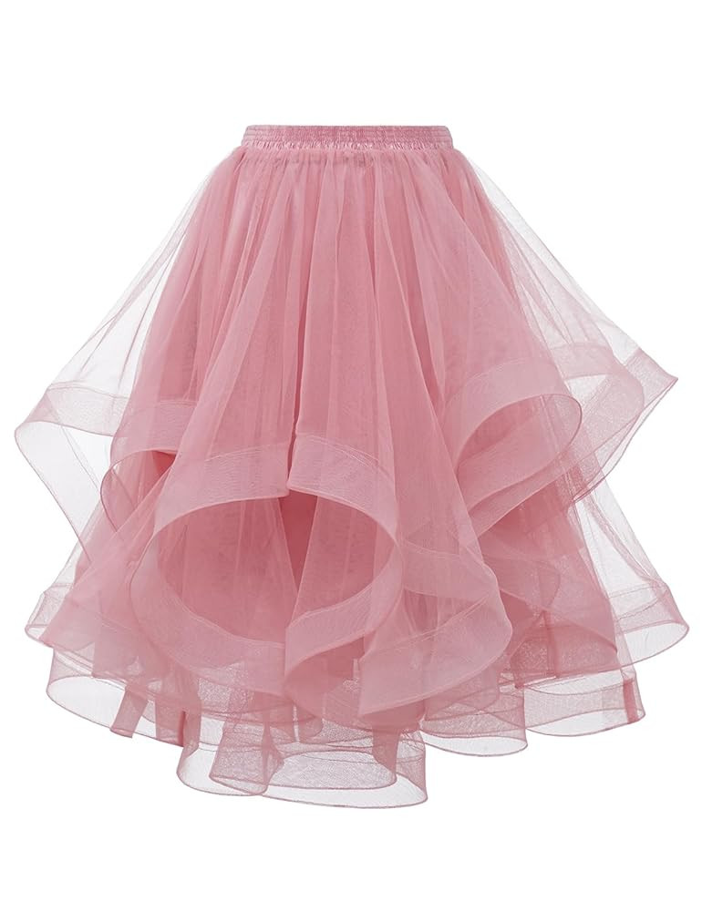 DRESSTELLS Tulle Skirts for Women, A Line Elastic Waist Tiered Layered Puffy Midi Long Party Tutu... | Amazon (US)