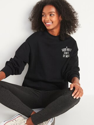 Graphic Crew-Neck Sweatshirt for Women | Old Navy (CA)