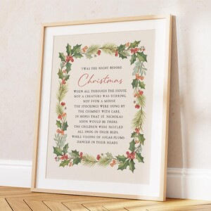 Twas the Night Before Christmas Printable, Digital Download, Classic Xmas Holiday Decor, Vintage ... | Etsy (US)