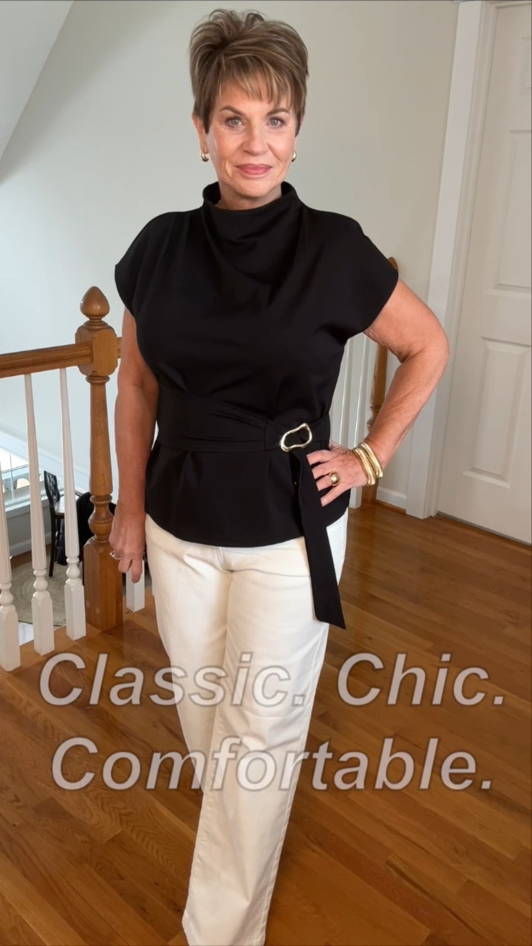 This is one of those outfits I wear on repeat 🤍
I’m wearing a large in the top, 12 in the jeans, and the sandals are TTS.

Midsize girl approved ✔️
The top is slenderizing and so comfortable, and these jeans have just the right amount of stretch — which is exactly why I keep buying this brand over and over again.

Classic, chic, and feels good all day.

#LTKootd #LTKMidsize #LTKOver40