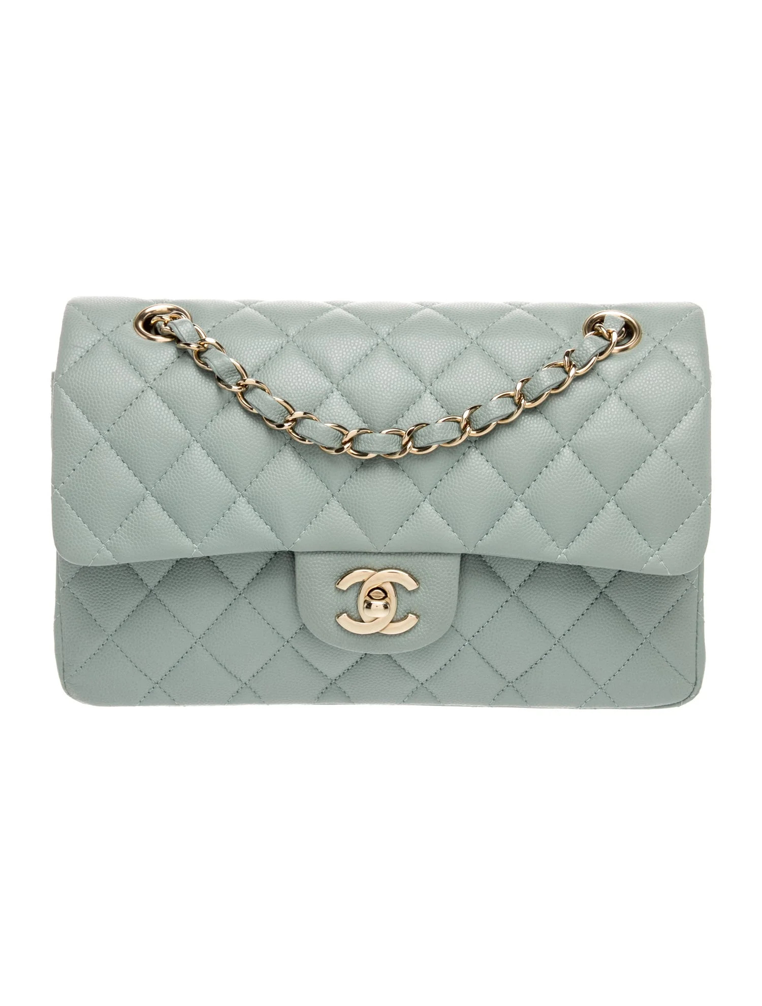 Chanel Classic Small Double Flap Bag - Green Shoulder Bags, Handbags - CHA1428840 | The RealReal | The RealReal