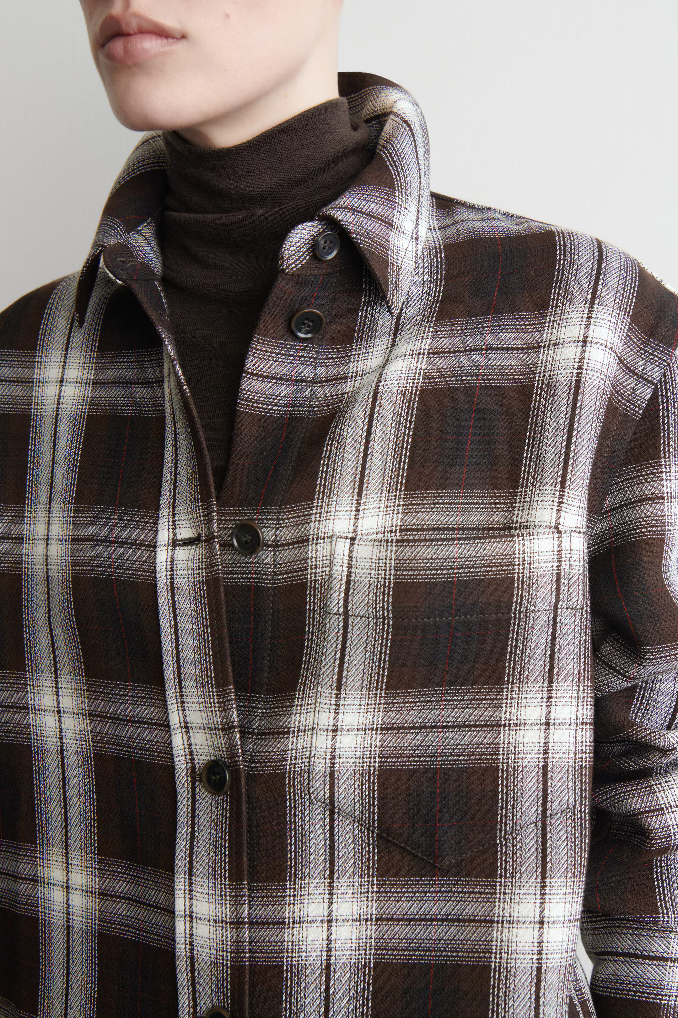 CHECKED OVERSHIRT - BURGUNDY / CHECKED | COS GB | COS UK