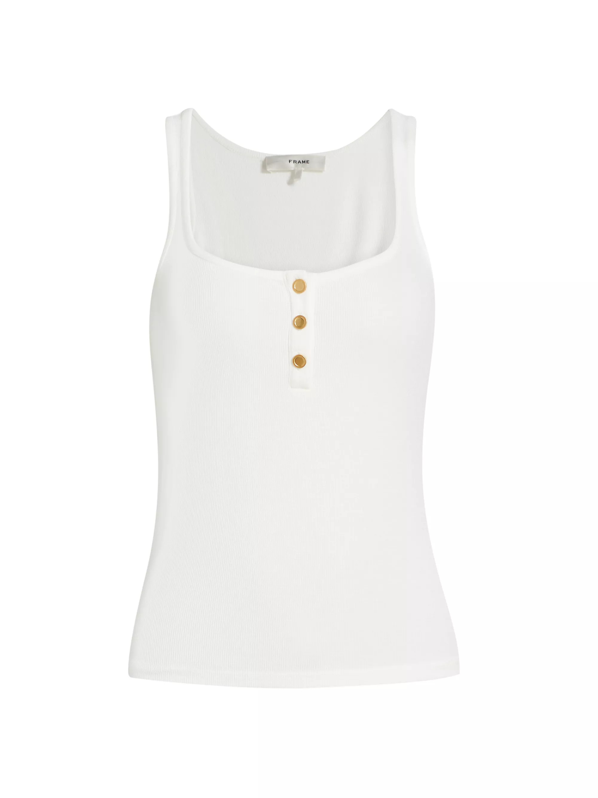 Ribbed Button-Up Tank Top | Saks Fifth Avenue