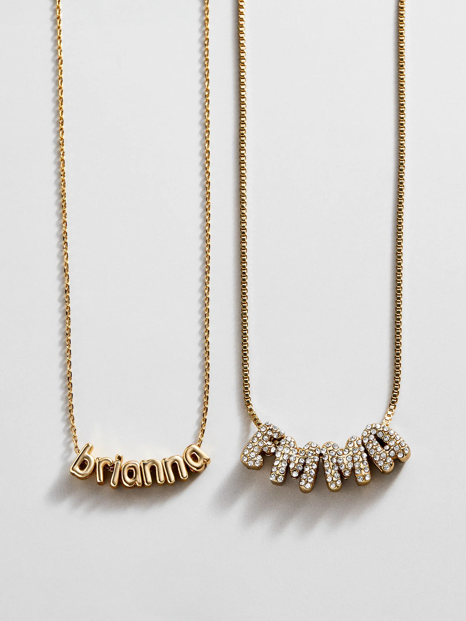 Bubble Letter Custom Necklace - Small Bubble Letter | BaubleBar