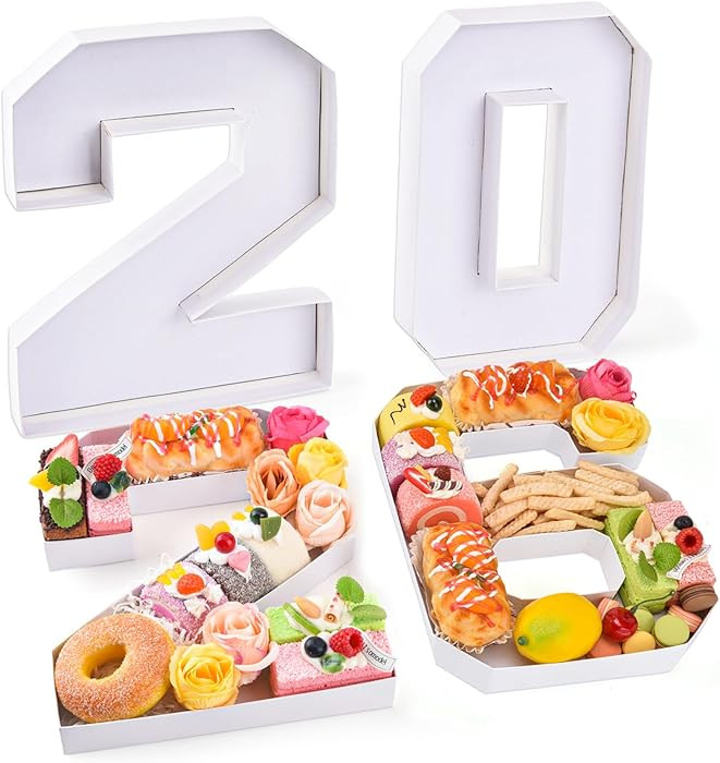 2026 Set Cardboard Number for Charcuterie 10.2'' Fillable Tray Charcuterie Paper Box for Graduati... | Amazon (US)