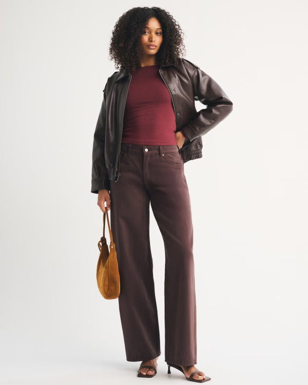 Curve Love Low Rise Ultra Loose Jean | Abercrombie & Fitch (US)