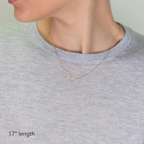 Zodiac Constellation Necklace NZ1 • CZ Horoscope Astrology Celestial Capricorn Aquarius Gemini ... | Etsy (US)