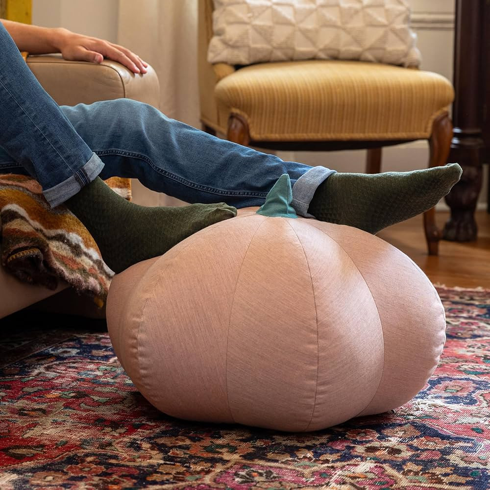 Jaxx Pumpkin Pouf - Luxurious Ottoman for Fall & Halloween Décor - Indoor/Outdoor Sunbrella Peta... | Amazon (US)