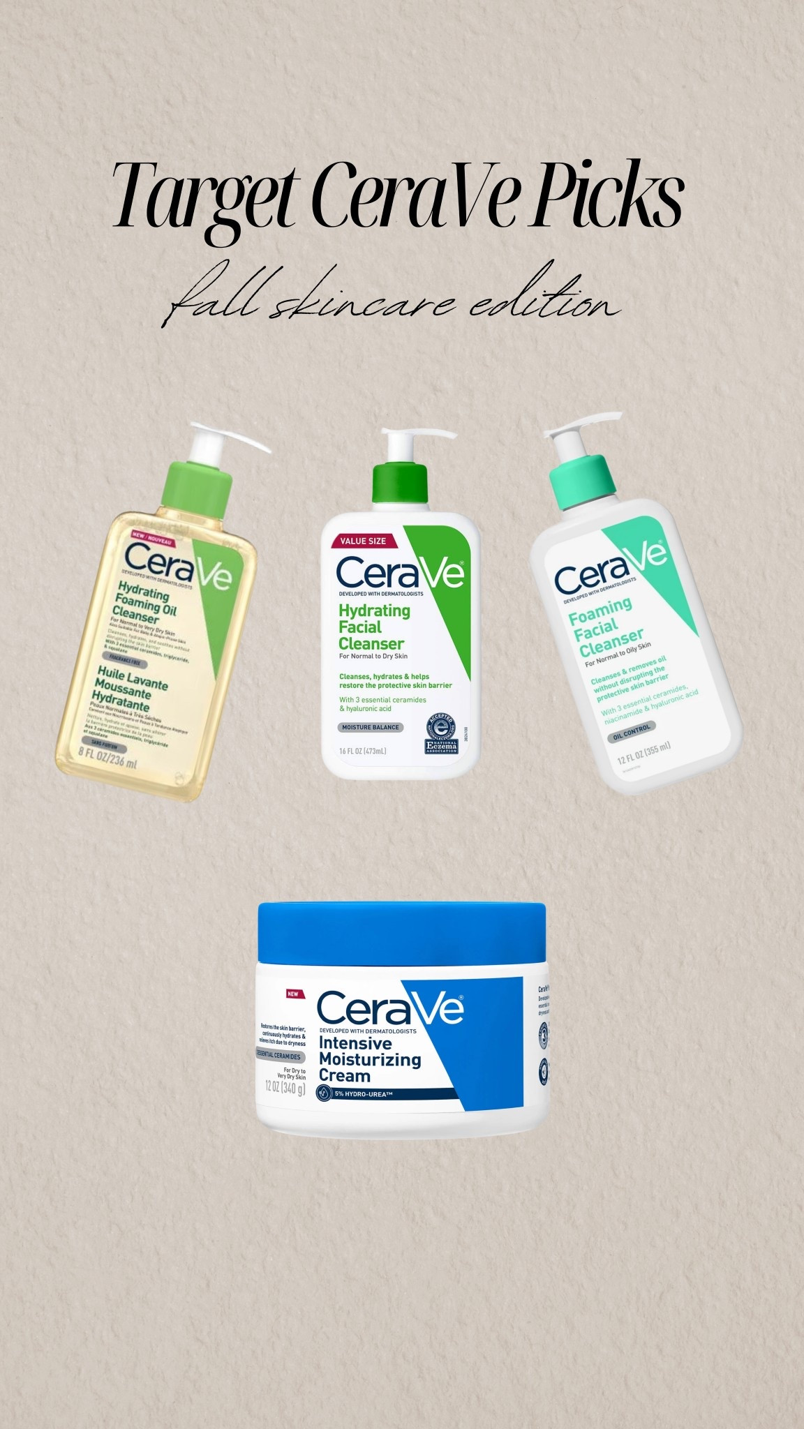 #ad Partnering with @target and @cerave 🤍

My go-to hydrating cleansers for a calm, moisturized skin barrier — the Hydrating Facial Cleanser and Hydrating Foaming Oil Cleanser. Both are derm-developed with 3 essential ceramides to protect + restore your skin barrier 💧✨

Linked everything I used below so you can shop my full routine 🛒

#ceravepartner #developedbyderms #targetpartner #target 