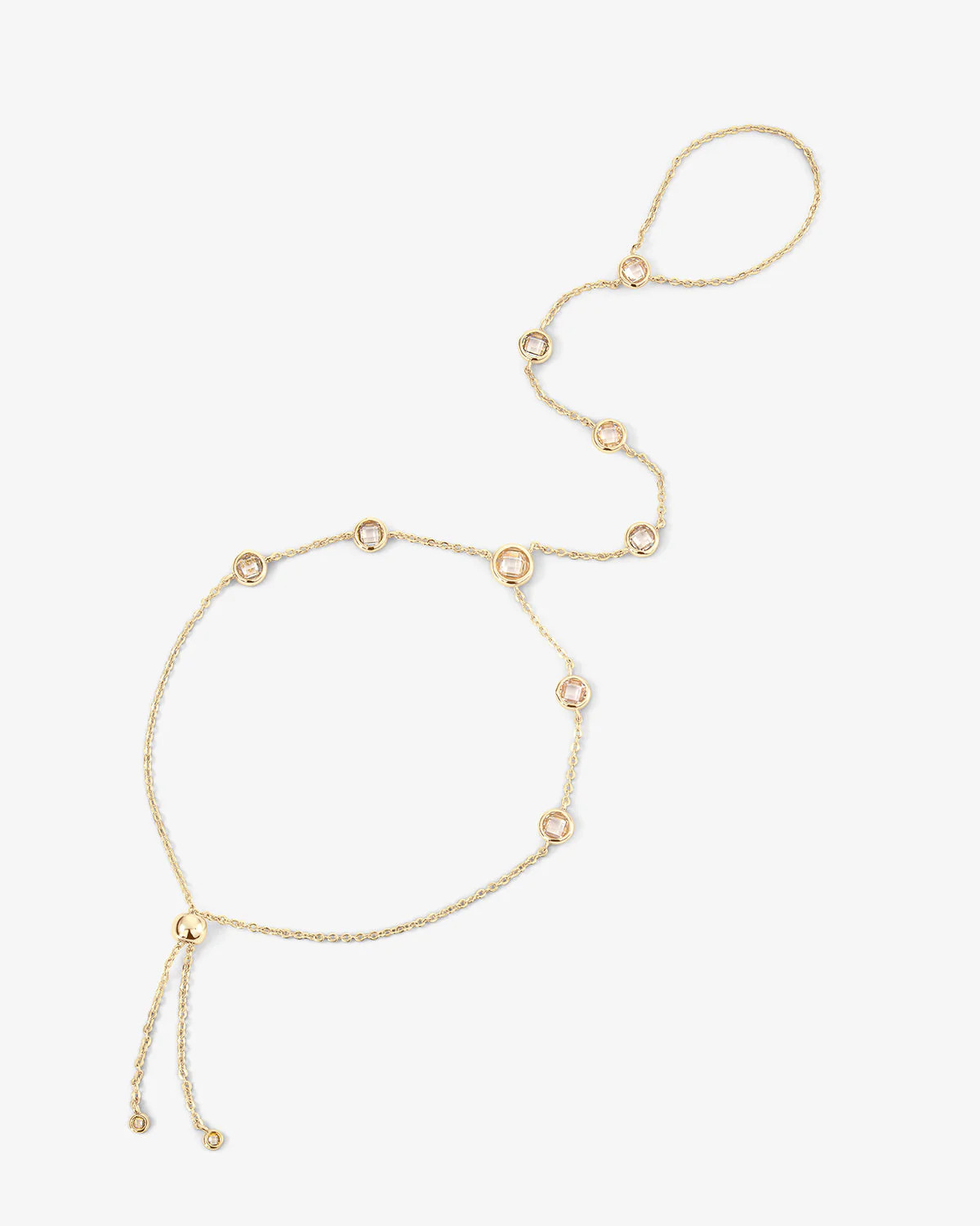 Mojave Hand Chain - Gold|White Diamondettes | Melinda Maria Jewelry