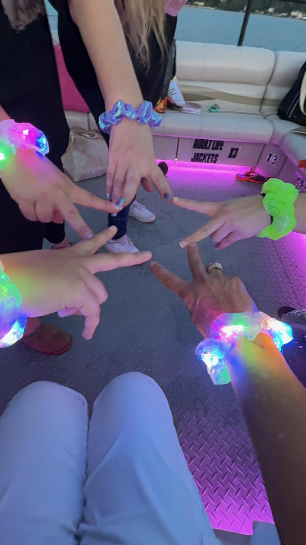 8 Pcs Light Up Mermaid Scrunchies, LED Hair Scrunchy for Girl & Women, Multi Light Modes, Glow in... | Amazon (US)