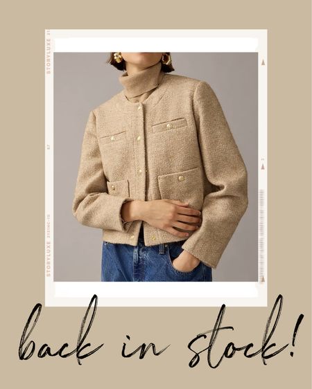 Kat Jamieson shares one of her favorite jackets with gold buttons that is back in stock!

#LTKworkwear #LTKHoliday #LTKSeasonal